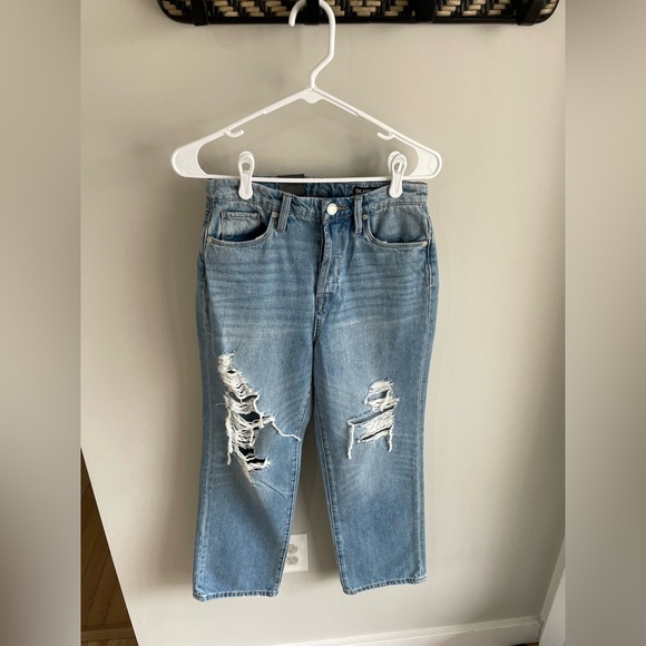 Blank NYC The Baxter Ribcage Straight Leg Distressed Jean - Light Wash - Size 25 - Picture 6 of 14